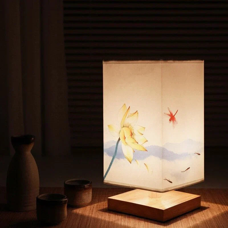 Modespire™ Japandi-Inspired Table Lamp – Minimalist Wooden Accent Light for Modern Interiors