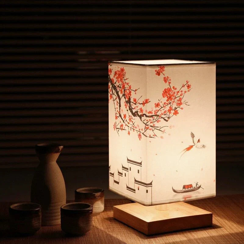 Modespire™ Japandi-Inspired Table Lamp – Minimalist Wooden Accent Light for Modern Interiors